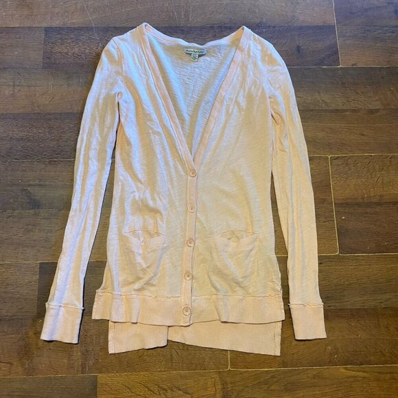 Vintage American Eagle Outfitters Y2k Pink Sweater Cardigan XS - Picture 1 of 3
